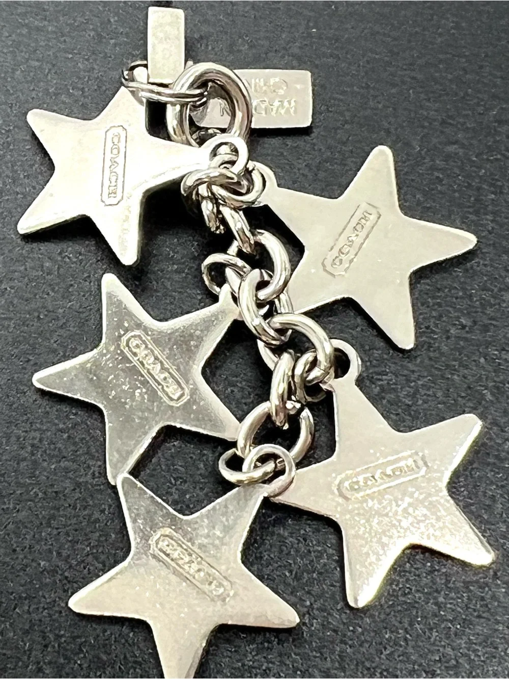 Coach Vintage Y2K Signature C Enamel Star Cluster Bag Charm Phone Strap